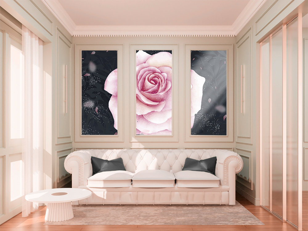 carta-da-parati-Rosa di Lúmina-nero