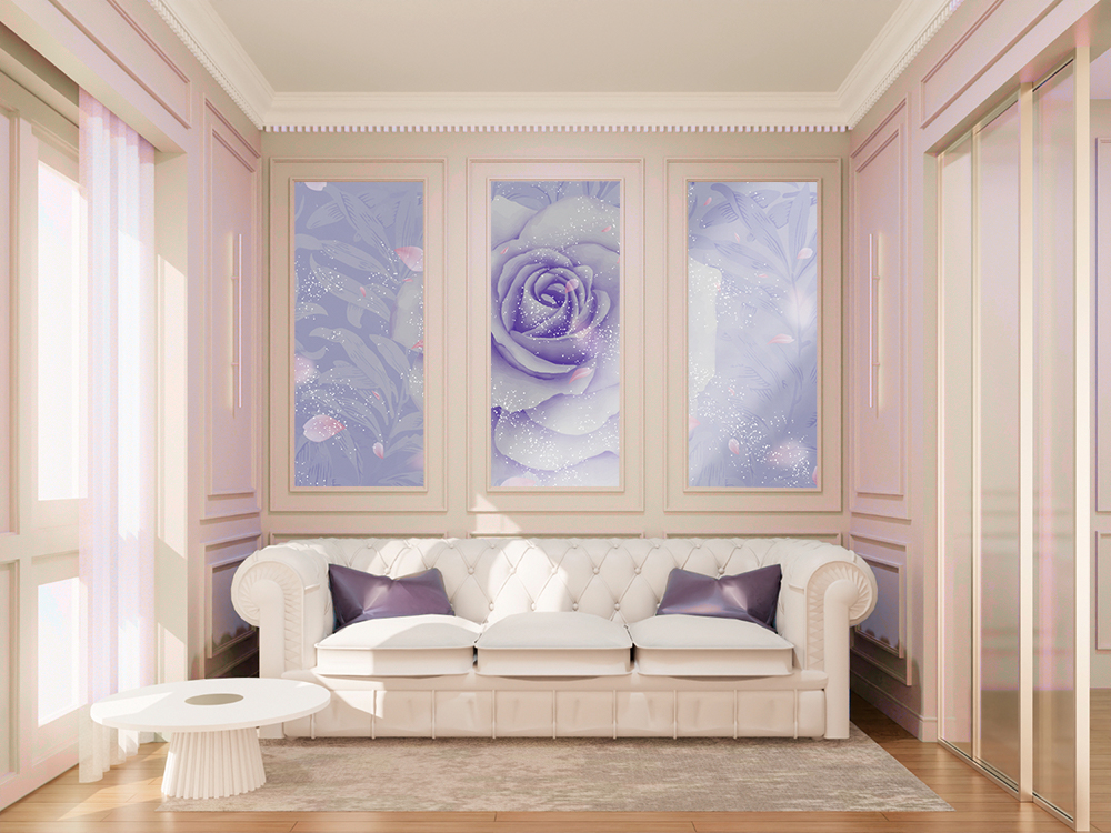 carta-da-parati-Rosa di Lúmina-viola