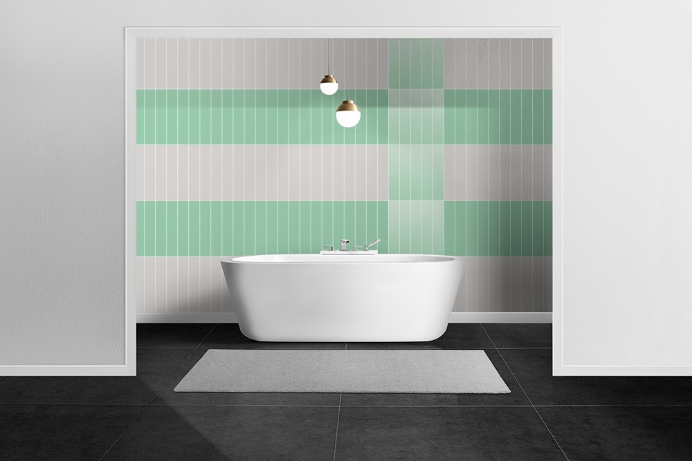 Fotoinserimento-carta-da-parati-ceramiche-sfumature-verde